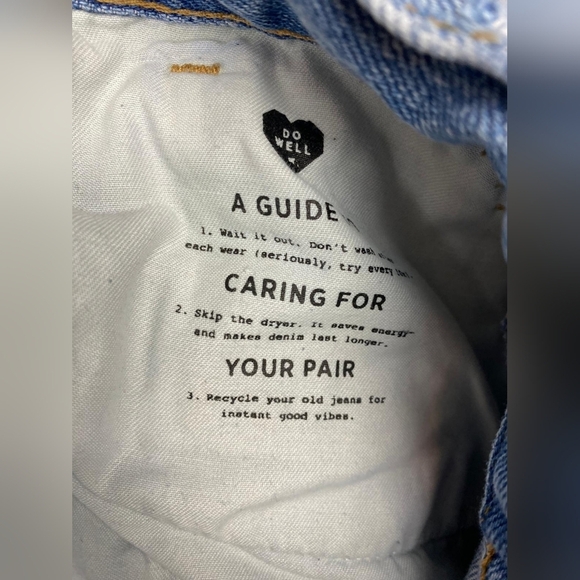 Madewell The Mom Jean High Rise in Melva Wash‎ Women's Size 35 - Picture 13 of 13